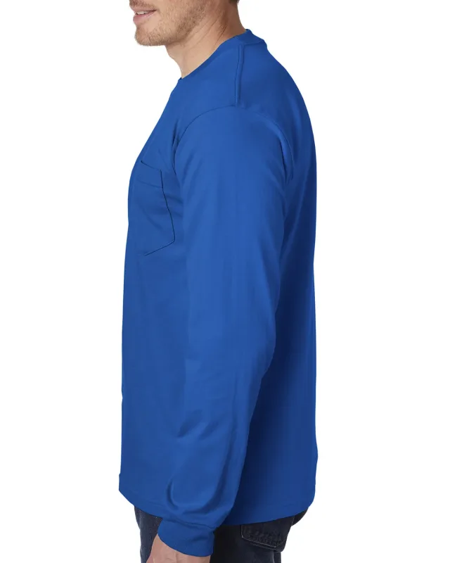Bayside Adult USA Made Heavyweight Long-Sleeve Pocket T-Shirt — view 27