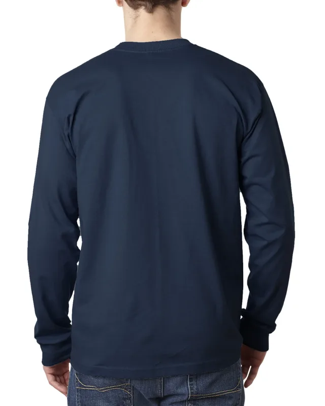 Bayside Adult USA Made Heavyweight Long-Sleeve Pocket T-Shirt — view 28