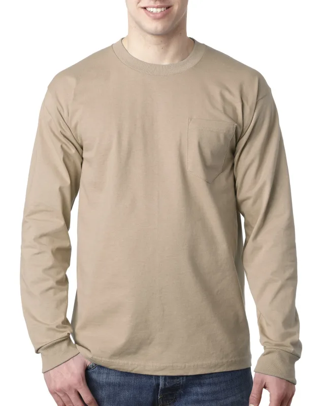 Bayside Adult USA Made Heavyweight Long-Sleeve Pocket T-Shirt — view 32