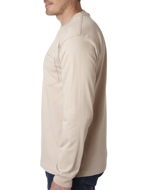 Bayside Adult USA Made Heavyweight Long-Sleeve Pocket T-Shirt — view 33