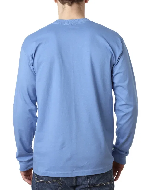 Bayside Adult USA Made Heavyweight Long-Sleeve Pocket T-Shirt — view 7