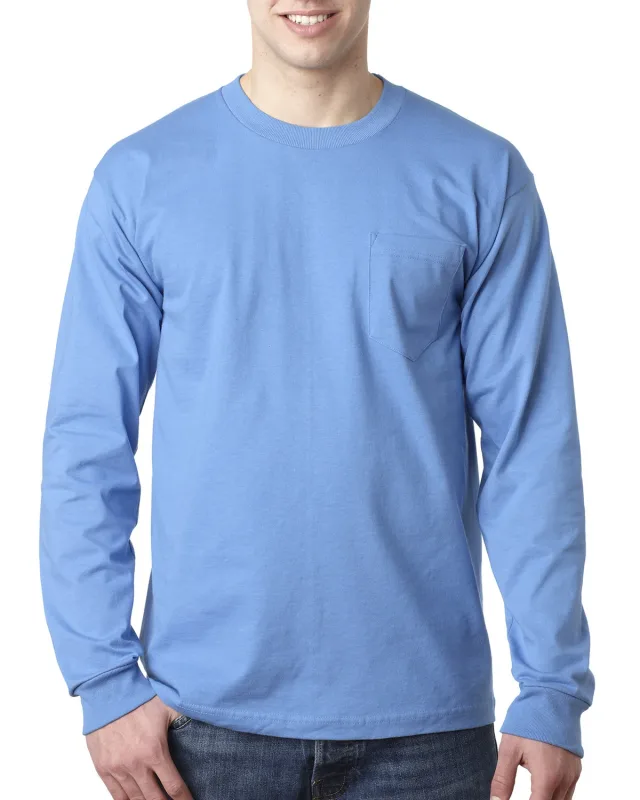 Bayside Adult USA Made Heavyweight Long-Sleeve Pocket T-Shirt — view 8