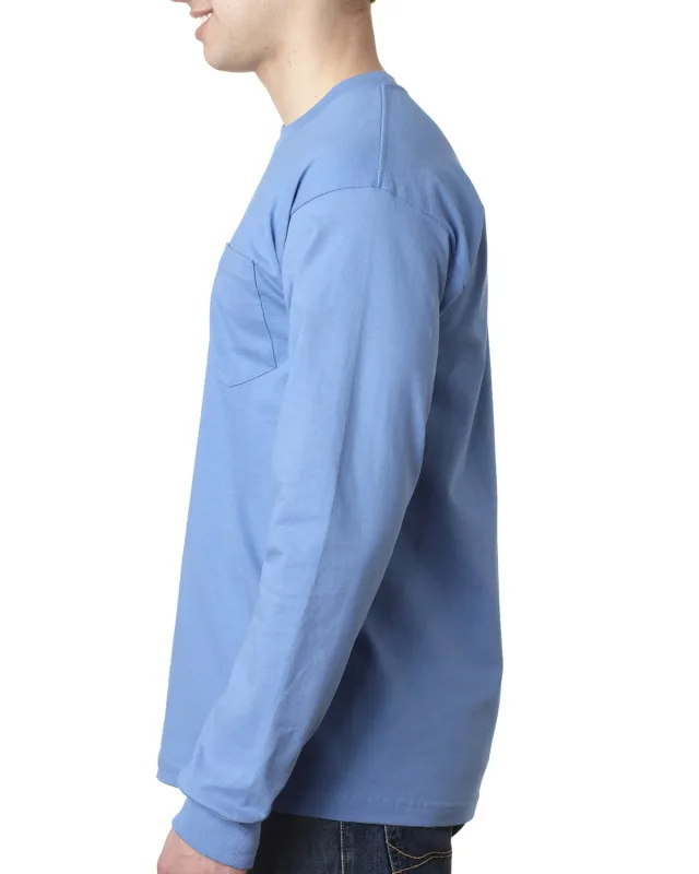 Bayside Adult USA Made Heavyweight Long-Sleeve Pocket T-Shirt — view 9