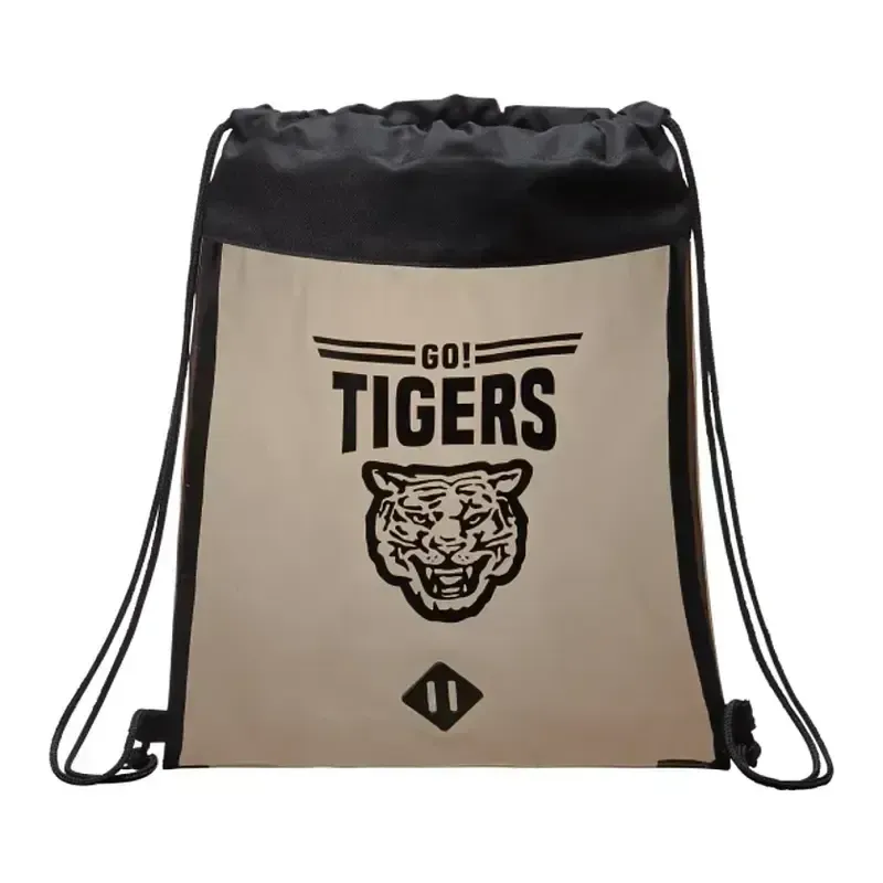 Custom Bayside Drawstring Bag with Vinyl Lash Tab