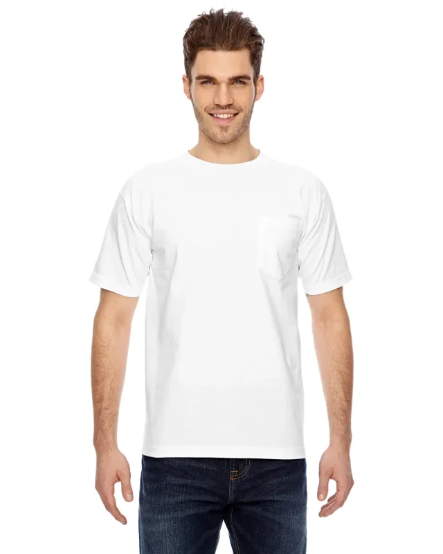 Bayside Unisex USA Made Heavyweight Pocket T-Shirt — view 2