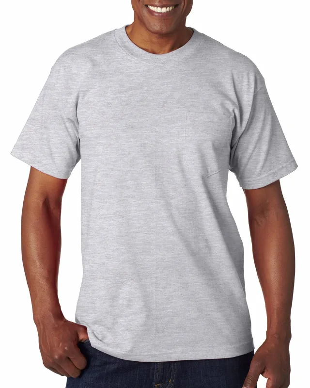 Bayside Unisex USA Made Heavyweight Pocket T-Shirt — view 5