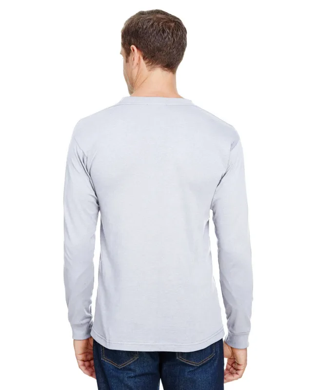 Bayside Unisex USA Made Long-Sleeve Pocket T-Shirt — view 10