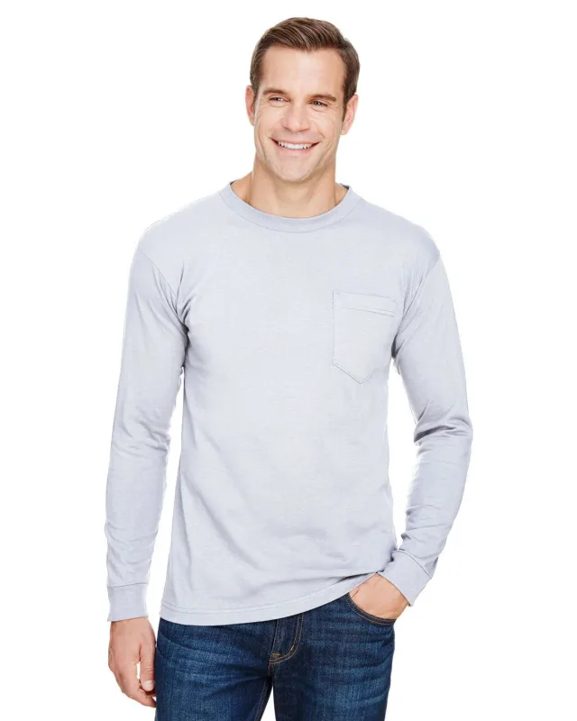 Bayside Unisex USA Made Long-Sleeve Pocket T-Shirt — view 11
