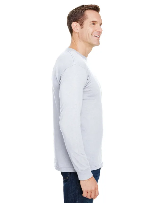 Bayside Unisex USA Made Long-Sleeve Pocket T-Shirt — view 12