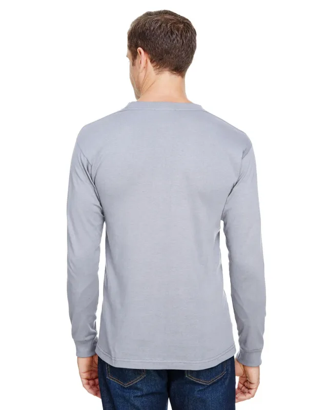 Bayside Unisex USA Made Long-Sleeve Pocket T-Shirt — view 13