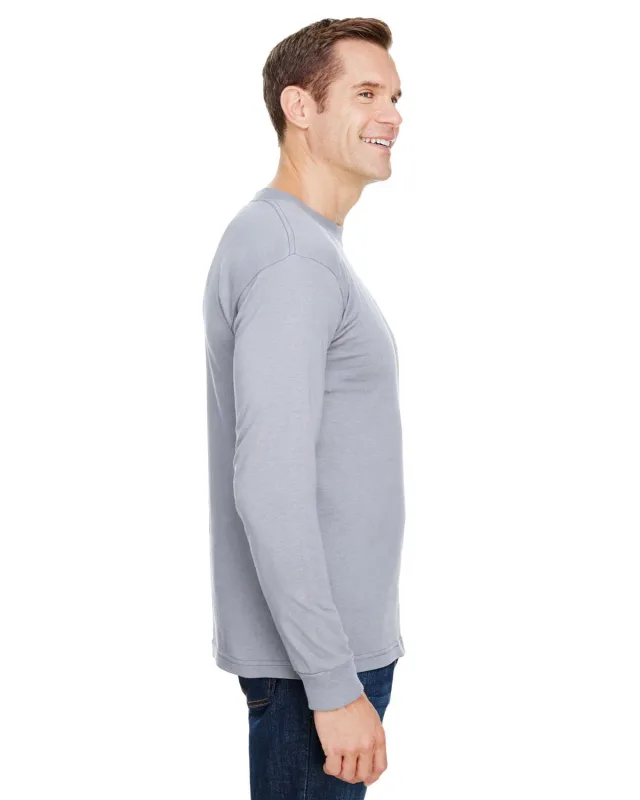 Bayside Unisex USA Made Long-Sleeve Pocket T-Shirt — view 15