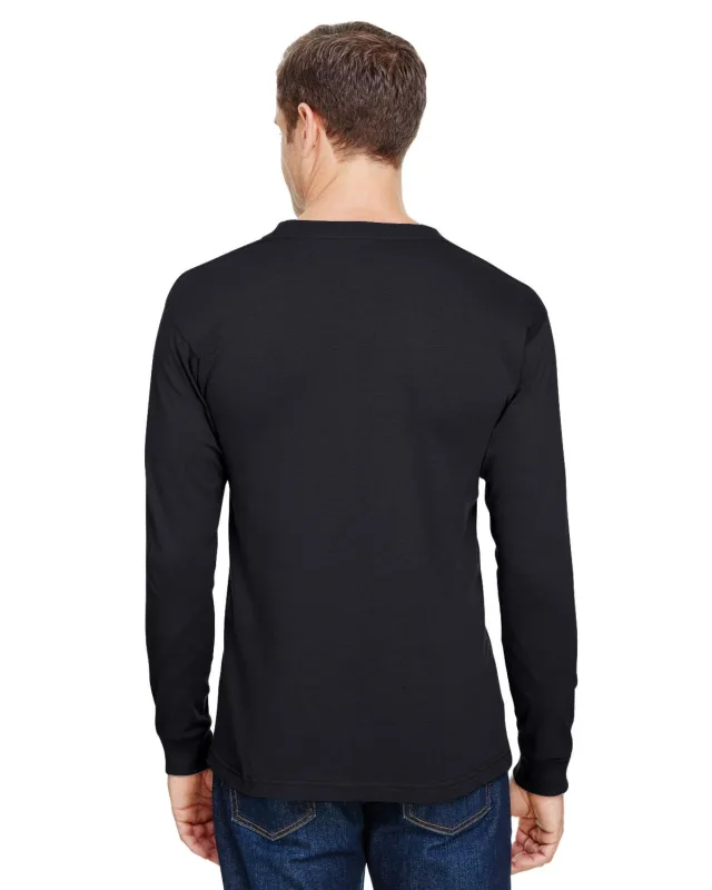 Bayside Unisex USA Made Long-Sleeve Pocket T-Shirt — view 16