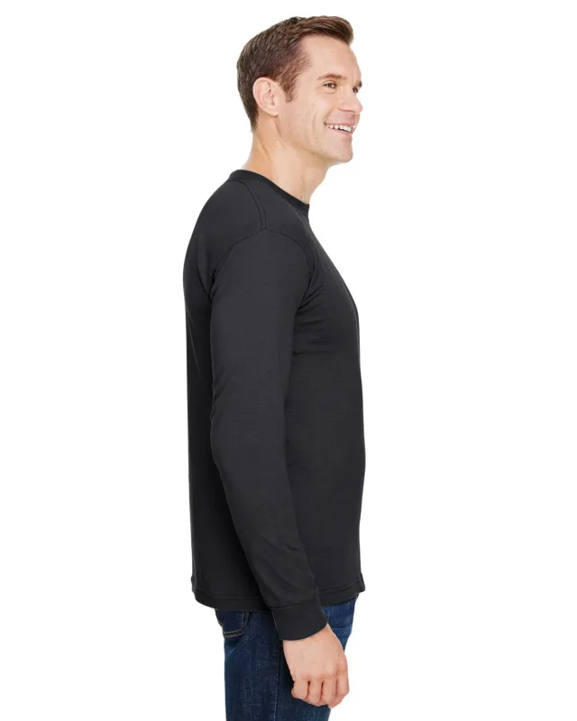 Bayside Unisex USA Made Long-Sleeve Pocket T-Shirt — view 18