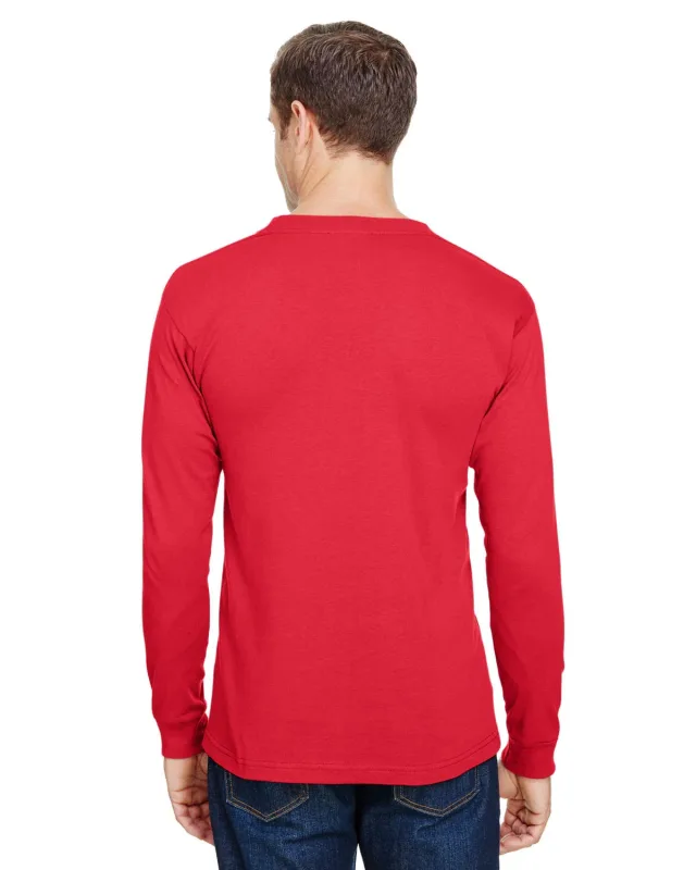 Bayside Unisex USA Made Long-Sleeve Pocket T-Shirt — view 19