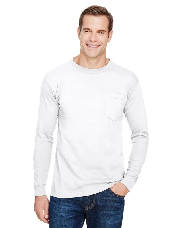Bayside Unisex USA Made Long-Sleeve Pocket T-Shirt — view 2