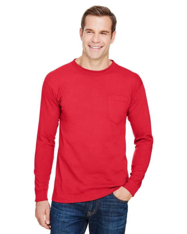 Bayside Unisex USA Made Long-Sleeve Pocket T-Shirt — view 20