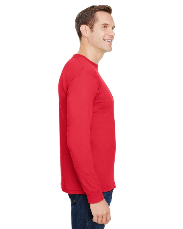 Bayside Unisex USA Made Long-Sleeve Pocket T-Shirt — view 21