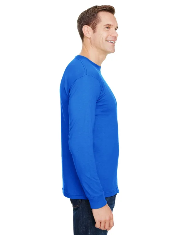 Bayside Unisex USA Made Long-Sleeve Pocket T-Shirt — view 24