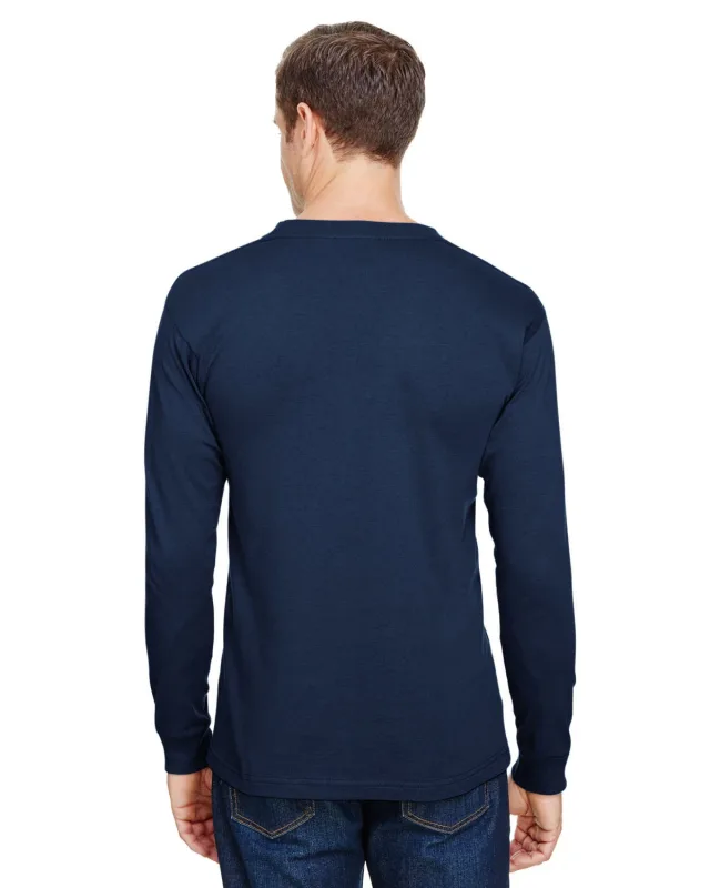 Bayside Unisex USA Made Long-Sleeve Pocket T-Shirt — view 25