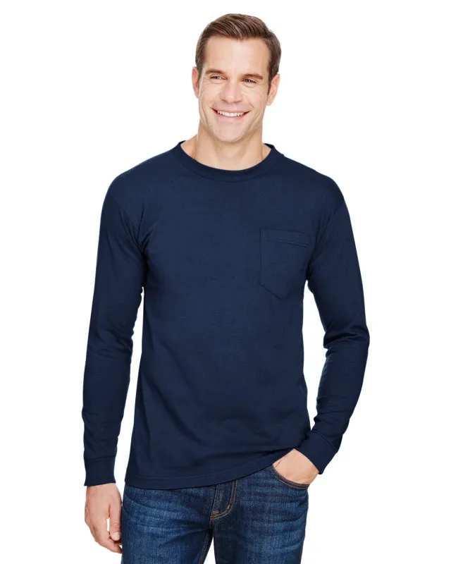 Bayside Unisex USA Made Long-Sleeve Pocket T-Shirt — view 26
