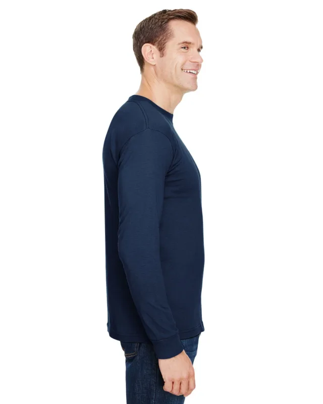 Bayside Unisex USA Made Long-Sleeve Pocket T-Shirt — view 27