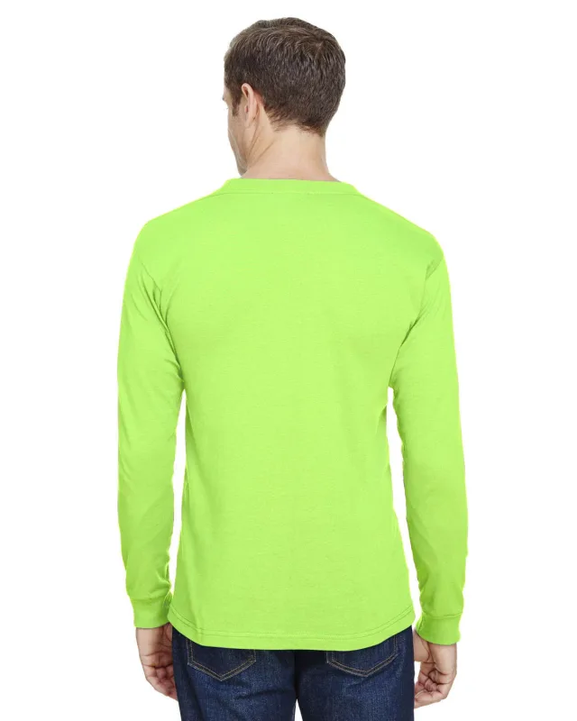 Bayside Unisex USA Made Long-Sleeve Pocket T-Shirt — view 4