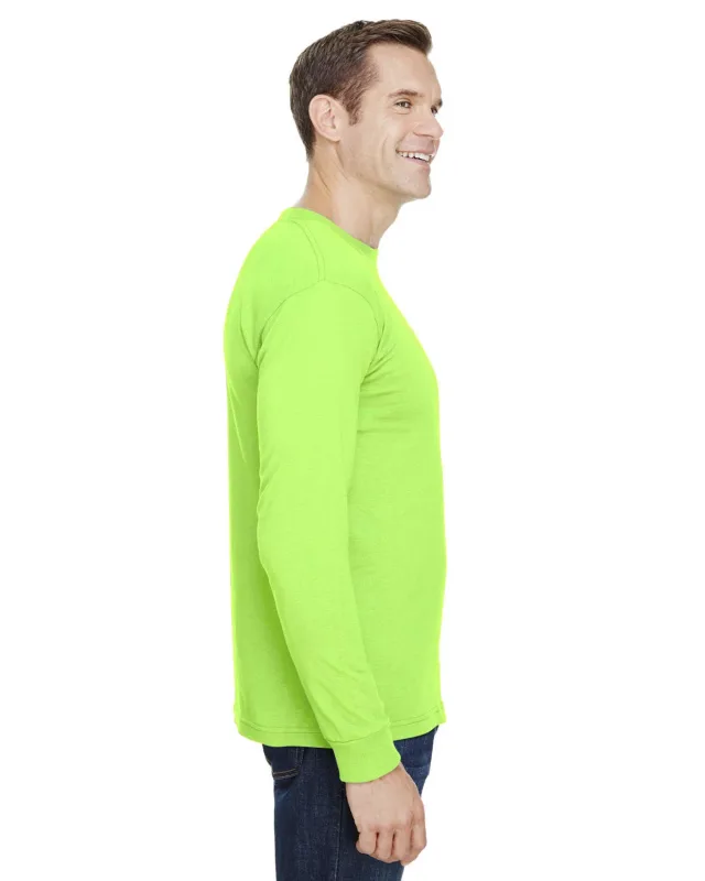 Bayside Unisex USA Made Long-Sleeve Pocket T-Shirt — view 6
