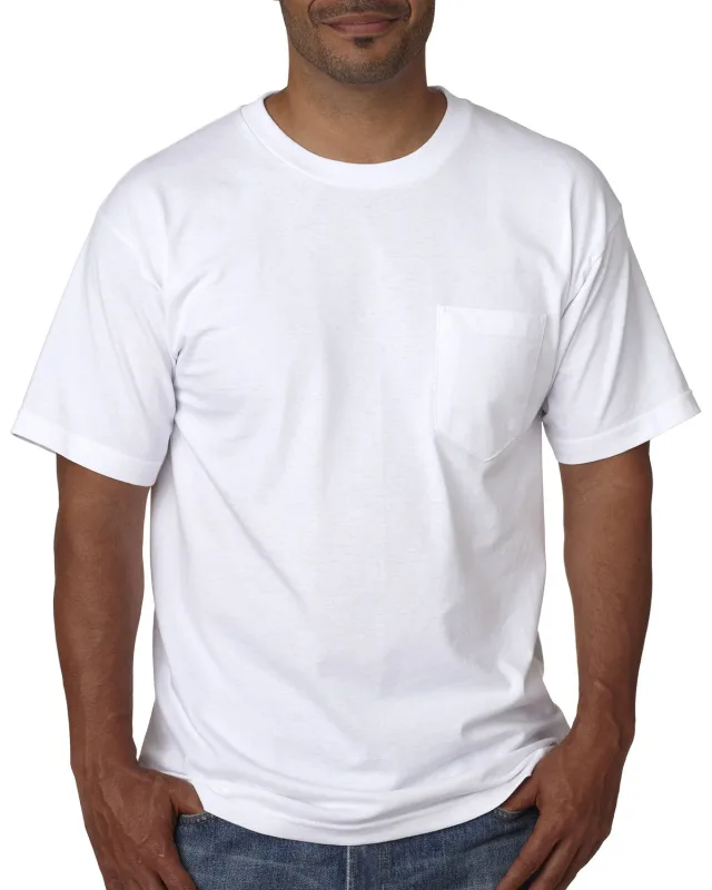 Bayside Unisex USA Made Midweight Pocket T-Shirt — view 2
