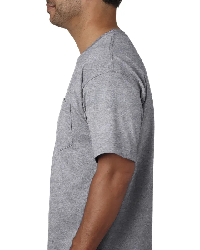Bayside Unisex USA Made Midweight Pocket T-Shirt — view 9