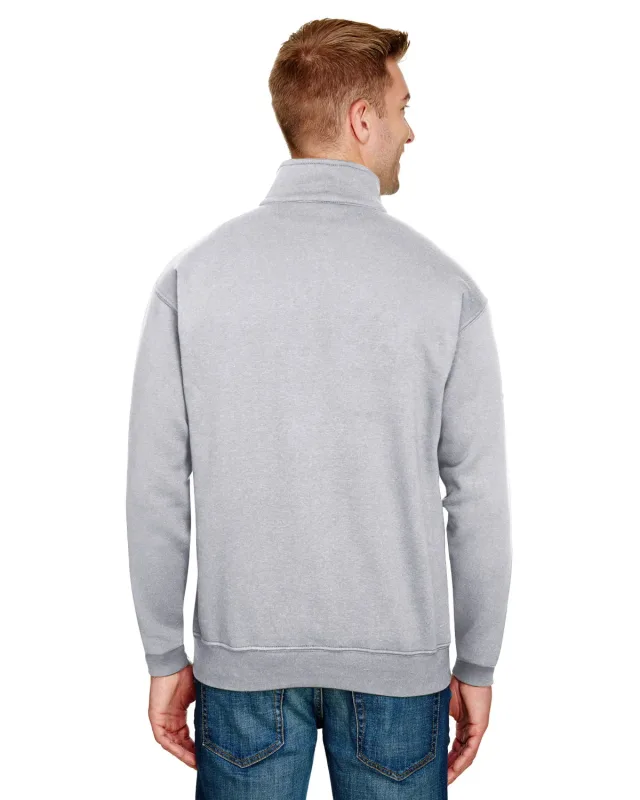 Bayside Unisex USA Made Quarter-Zip Pullover Sweatshirt — view 10
