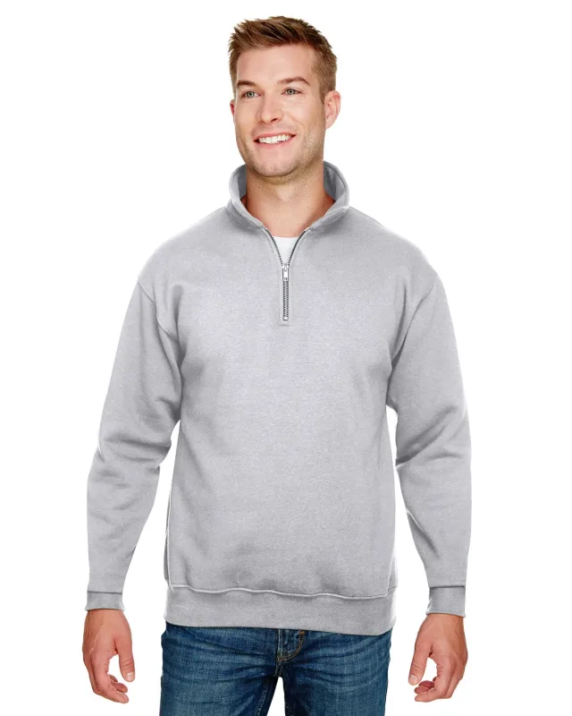 Bayside Unisex USA Made Quarter-Zip Pullover Sweatshirt — view 11
