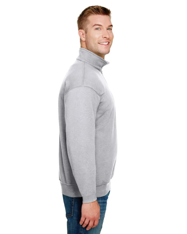 Bayside Unisex USA Made Quarter-Zip Pullover Sweatshirt — view 12