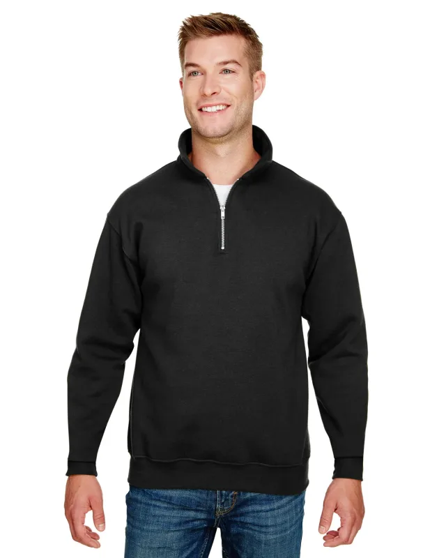 Bayside Unisex USA Made Quarter-Zip Pullover Sweatshirt — view 14