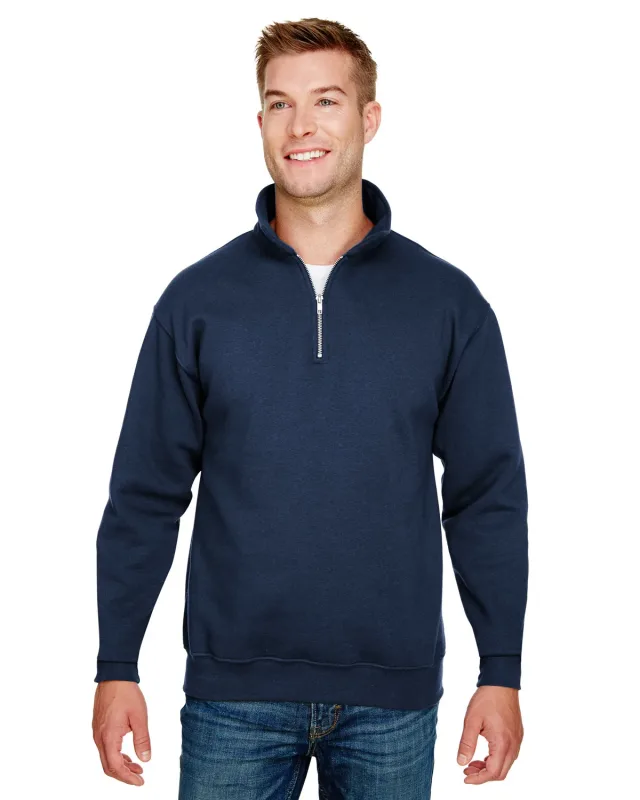 Bayside Unisex USA Made Quarter-Zip Pullover Sweatshirt — view 17