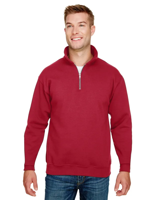 Bayside Unisex USA Made Quarter-Zip Pullover Sweatshirt — view 2