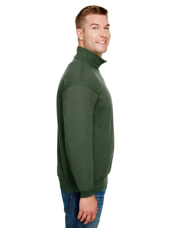 Bayside Unisex USA Made Quarter-Zip Pullover Sweatshirt — view 21
