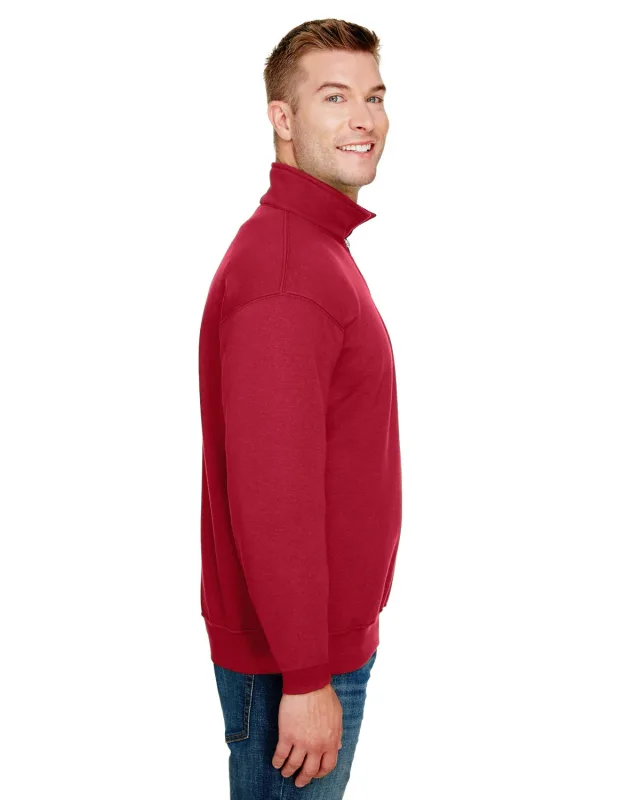 Bayside Unisex USA Made Quarter-Zip Pullover Sweatshirt — view 3