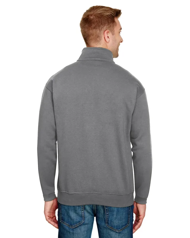 Bayside Unisex USA Made Quarter-Zip Pullover Sweatshirt — view 4
