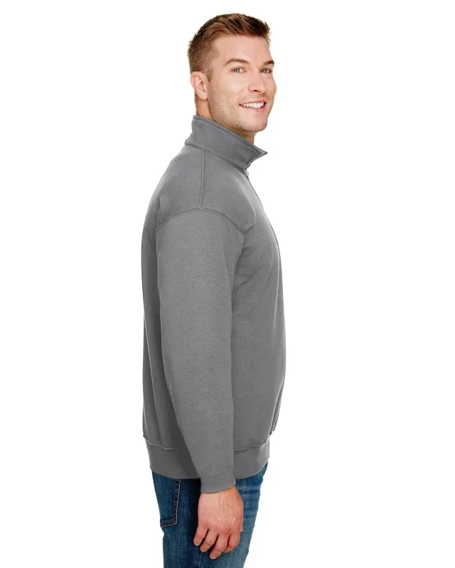 Bayside Unisex USA Made Quarter-Zip Pullover Sweatshirt — view 6