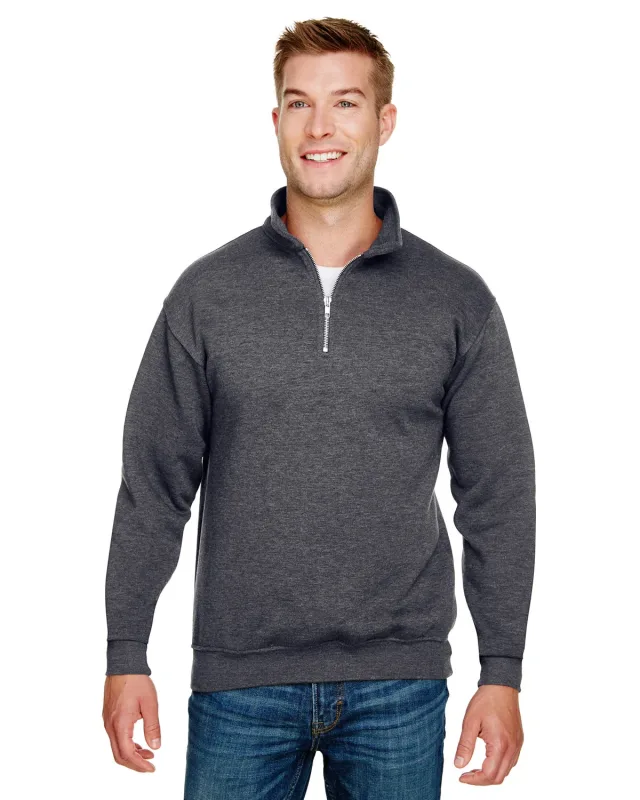 Bayside Unisex USA Made Quarter-Zip Pullover Sweatshirt — view 8