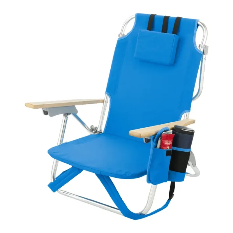 Custom Logo Beach Chair with Detachable Pillow - 300lb Capacity — view 5