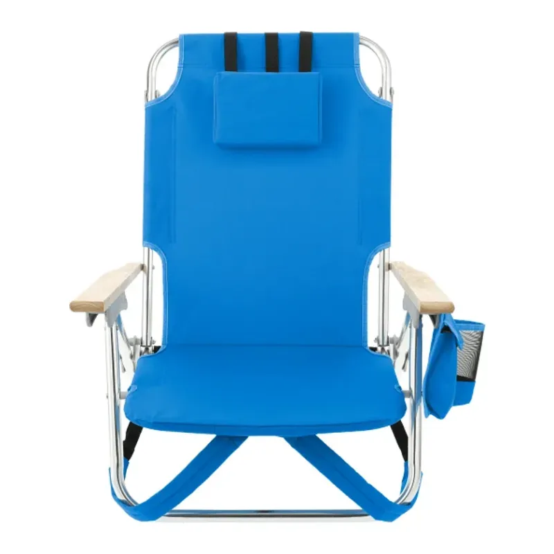 Custom Logo Beach Chair with Detachable Pillow - 300lb Capacity — view 6