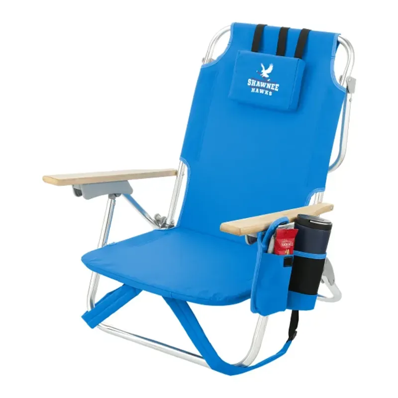 Custom Logo Beach Chair with Detachable Pillow - 300lb Capacity — view 7