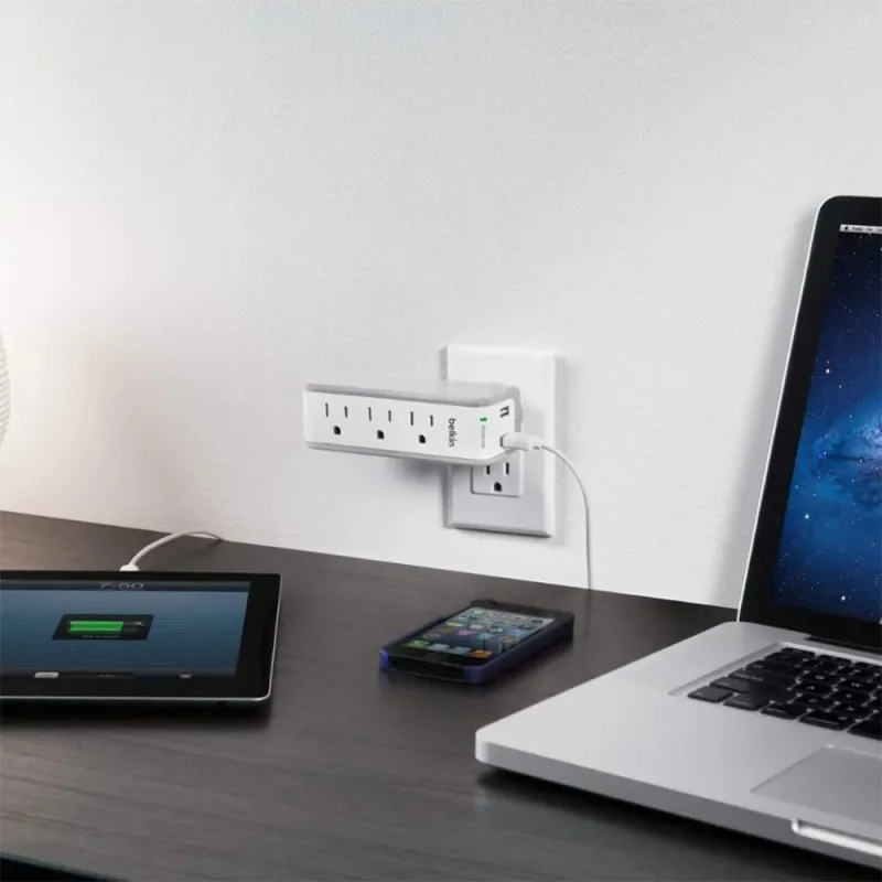 Belkin 3 Outlet Surge Protector with USB Ports — view 5