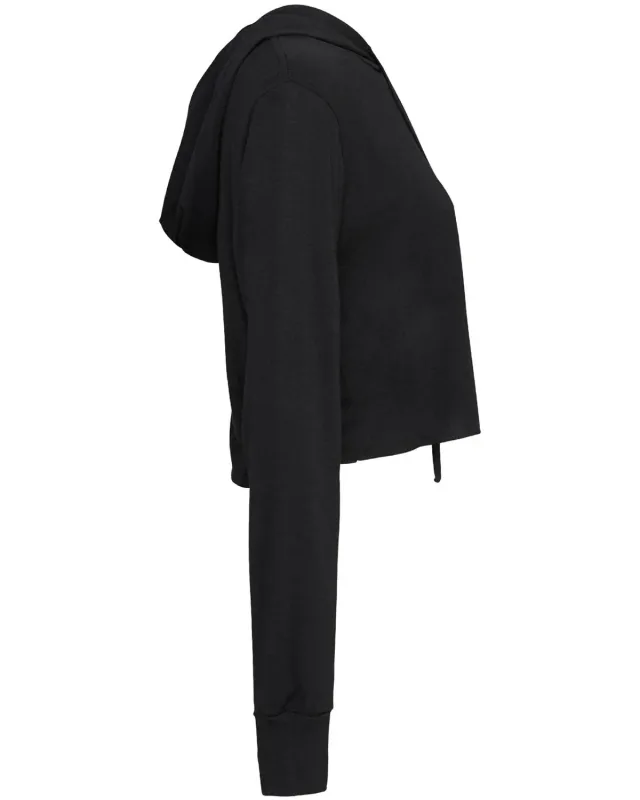 Bella + Canvas Ladies' Cropped Long Sleeve Hooded T-Shirt — view 10