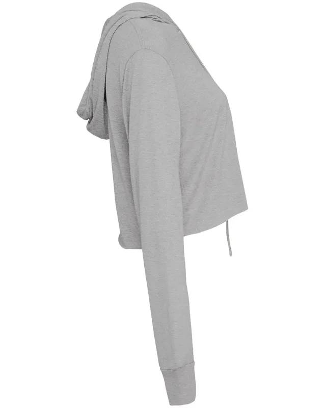 Bella + Canvas Ladies' Cropped Long Sleeve Hooded T-Shirt — view 19