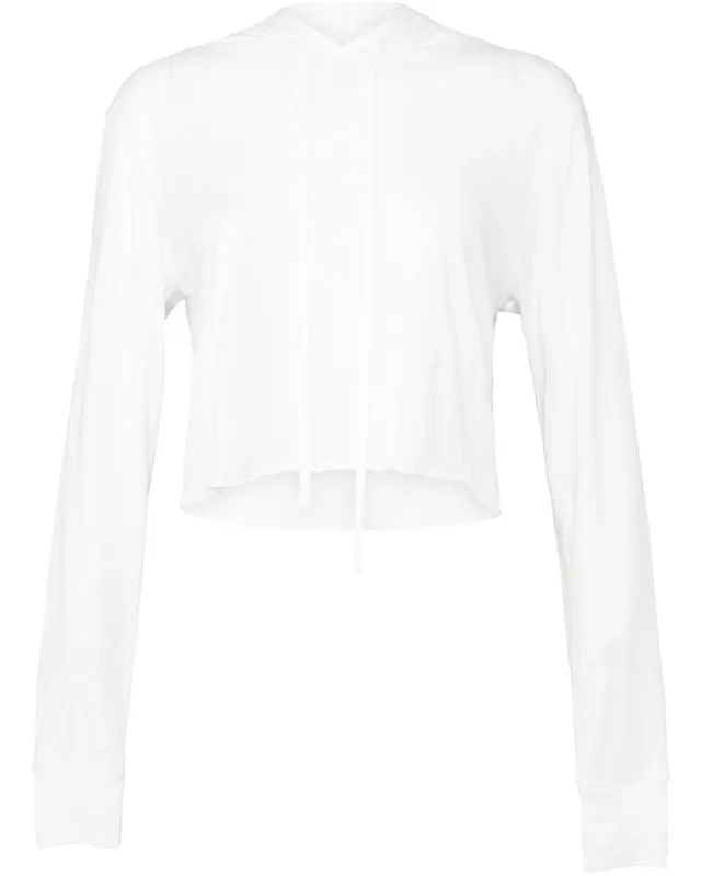 Bella + Canvas Ladies' Cropped Long Sleeve Hooded T-Shirt — view 25
