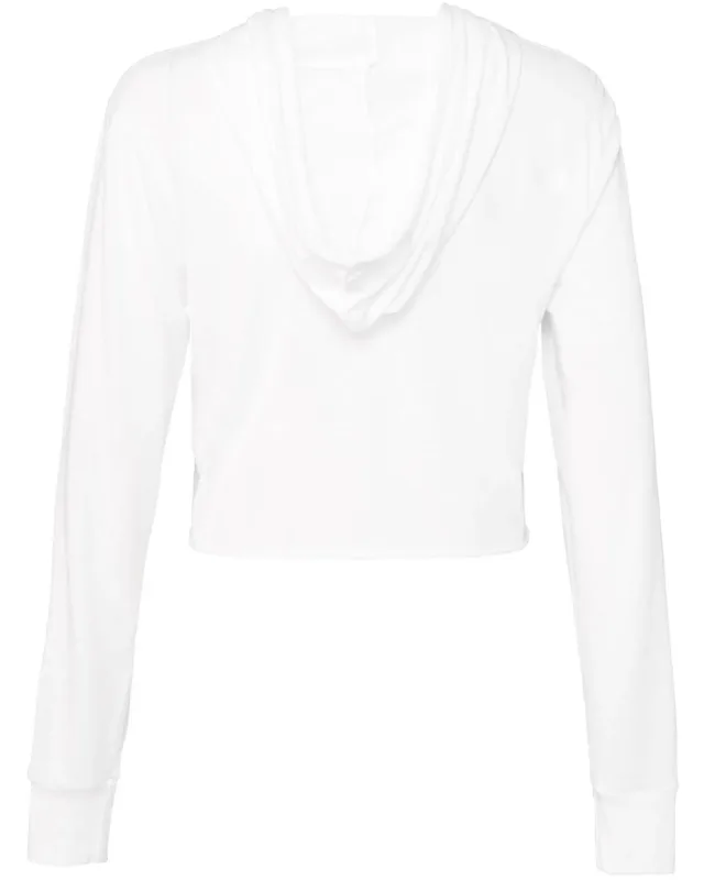 Bella + Canvas Ladies' Cropped Long Sleeve Hooded T-Shirt — view 27
