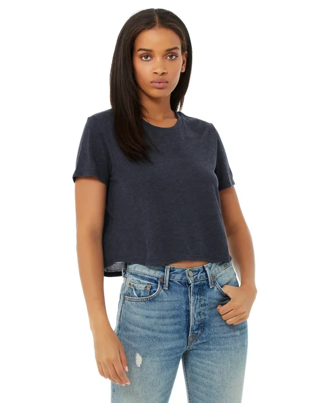 Bella + Canvas Ladies' Flowy Cropped T-Shirt — view 13