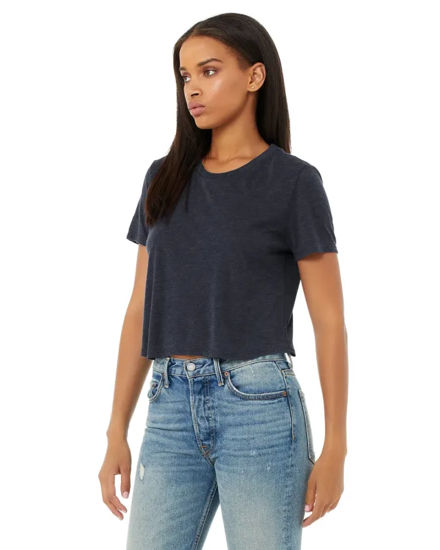 Bella + Canvas Ladies' Flowy Cropped T-Shirt — view 14
